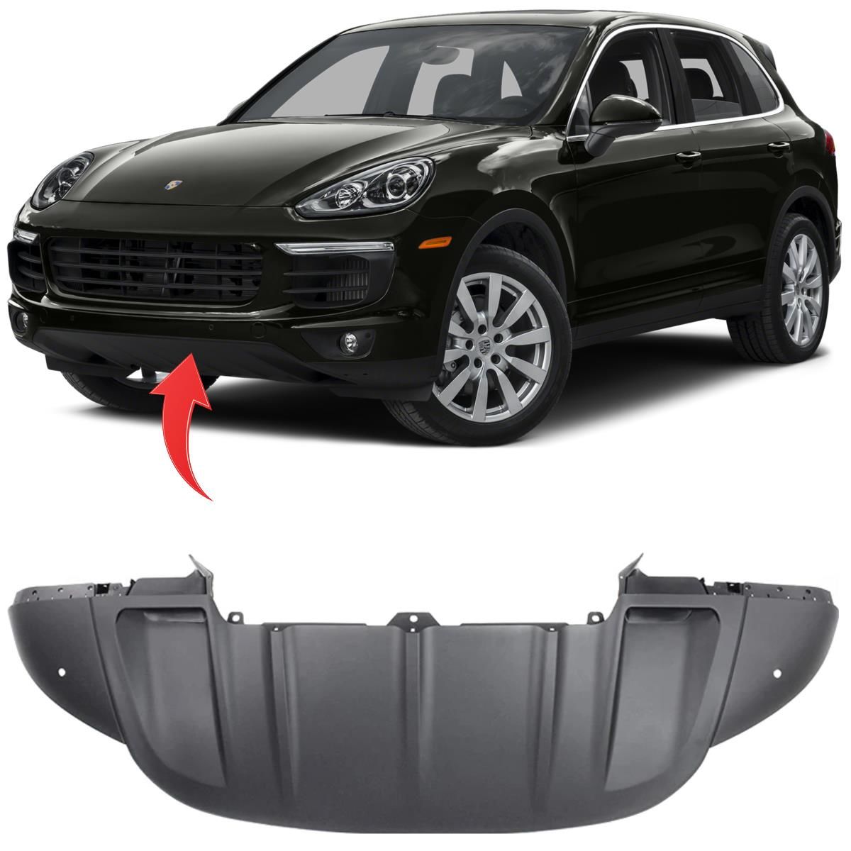 Porsche Cayenne Ön Tampon Alt Koruma Spoyler 2015-2018 GKL Marka 95850510000