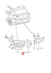 Volkswagen Polo 6 (AW1, BZ1, AE1) Sol Dış Stop Lambası WİSCO Marka 2021 > Model Sonrası  2G0945095E