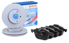 Ford Fiesta 2008-2012 Ön Fren Disk ve Balata Takımı Bosch Marka 0986479S38 - 0986494574