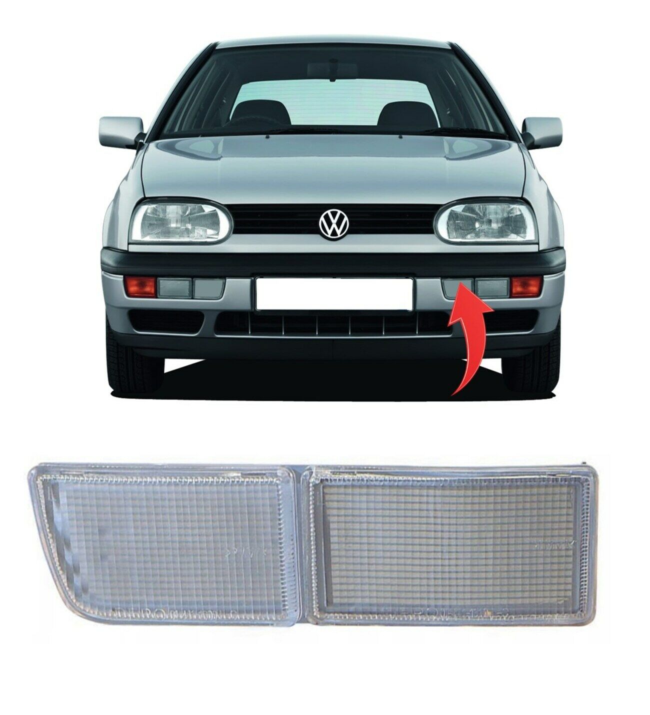 Volkswagen Golf 3 Ön Sol Tampon Reflektörü İthal Ürün 1H0941777