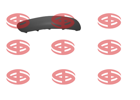 Citroen C3 Ön Sağ Tampon Bandı İthal Marka 7452W2