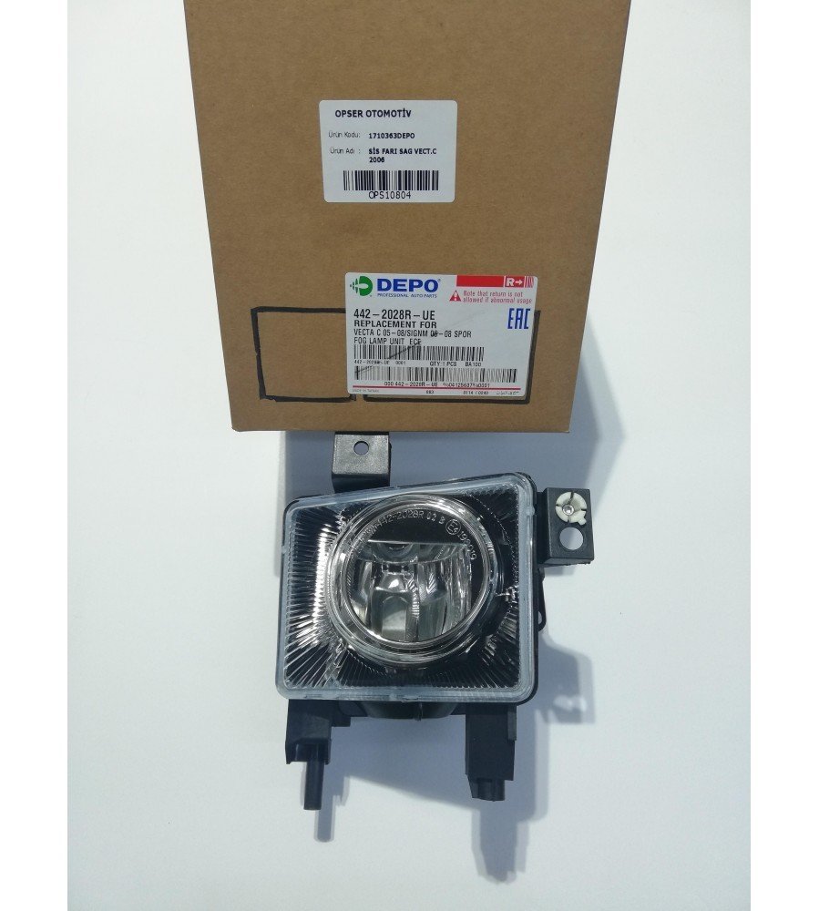 Opel Vectra C Sağ Sis Farı Oval Tip Depo Marka 1710363