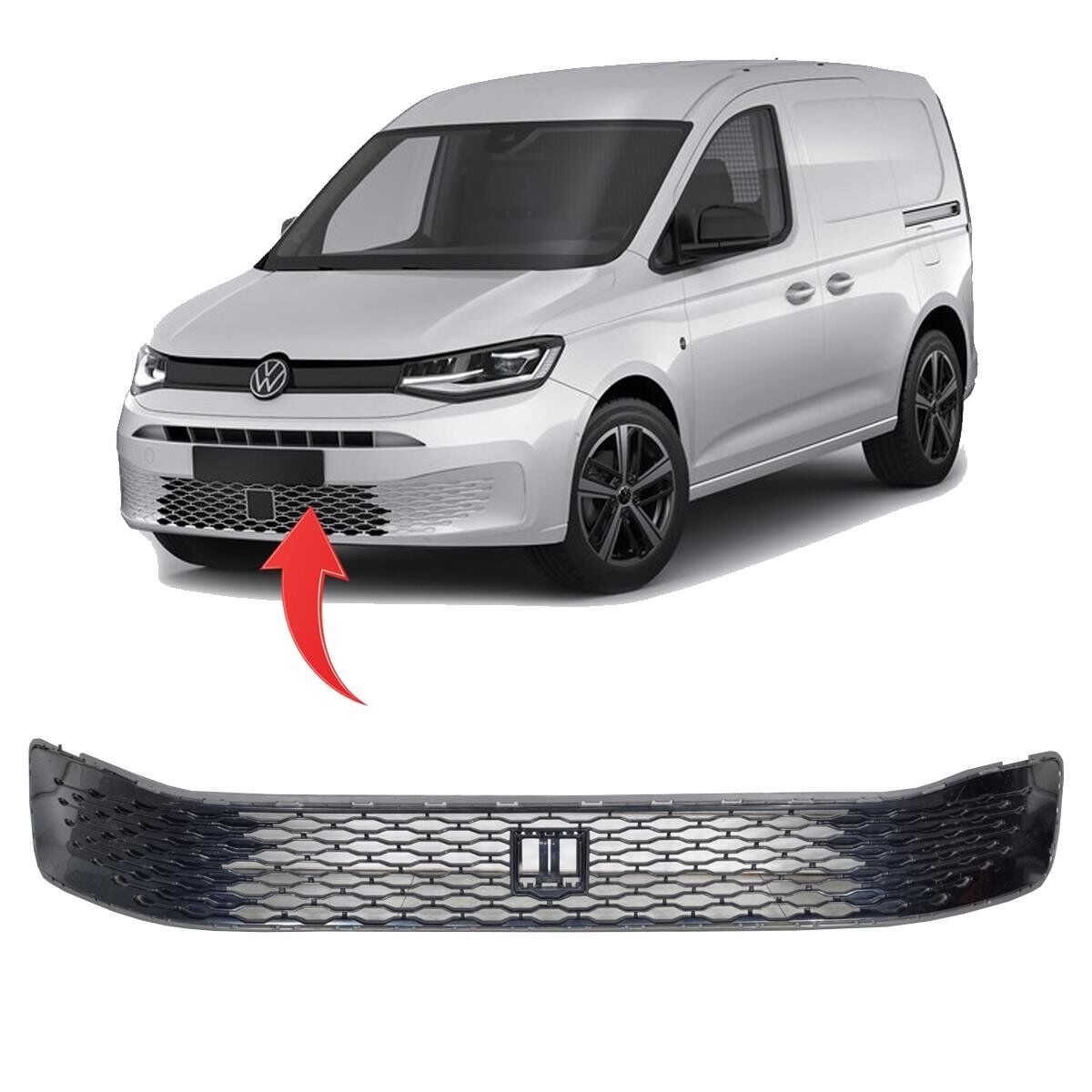 Volkswagen Caddy Ön Tampon Alt Izgarası 2021 - 2023 Model Wisco Marka 2K7853677