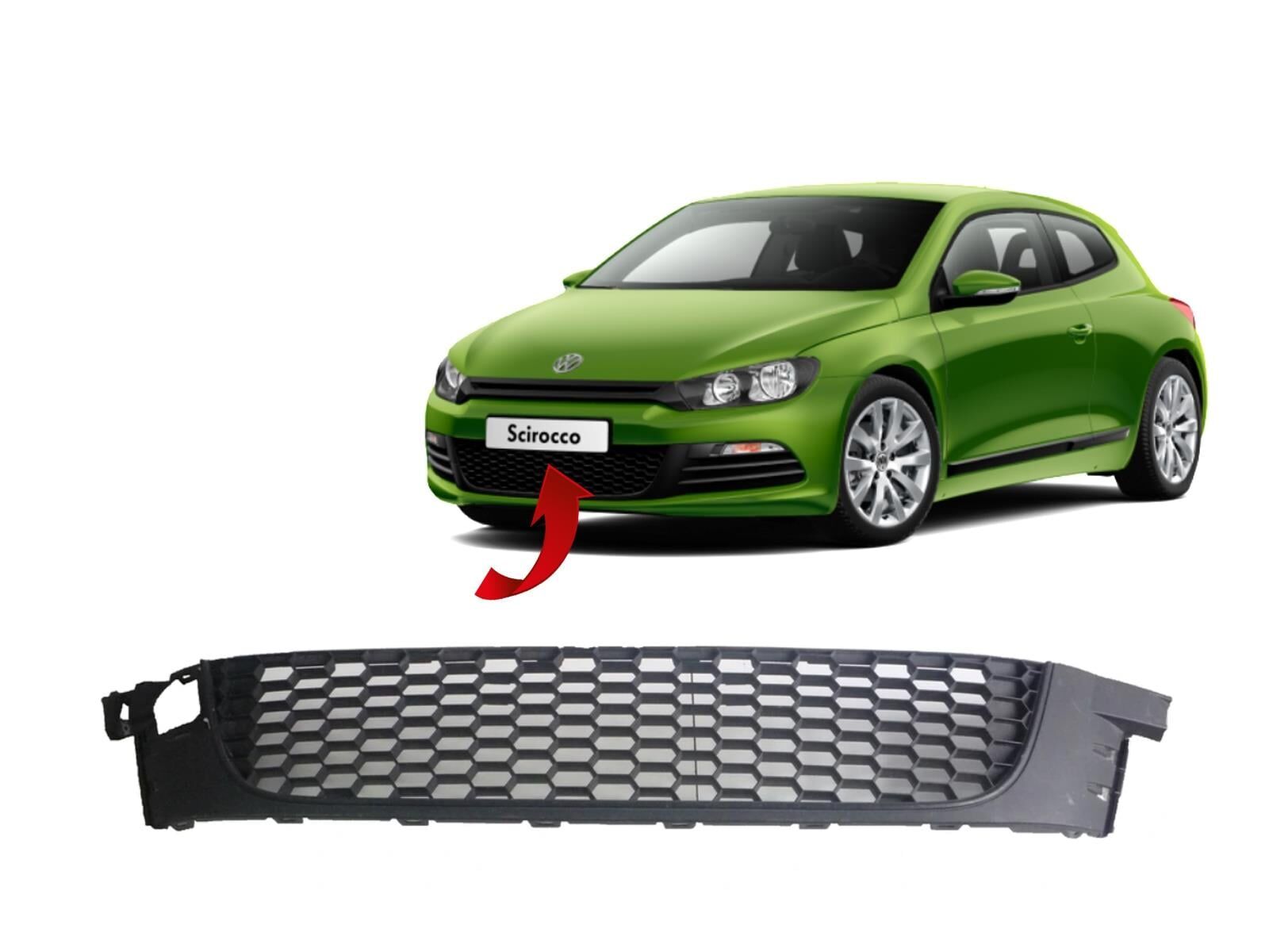 Volkswagen Scirocco Ön Tampon Alt Izgarası 2009 - 2014 Model Maher Marka 1K8853677