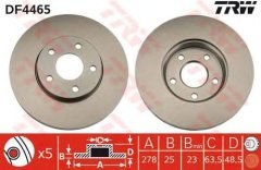Ford C-Max 2004-2010 Ön Fren Disk Takım (2 Adet) Trw Marka DF4465