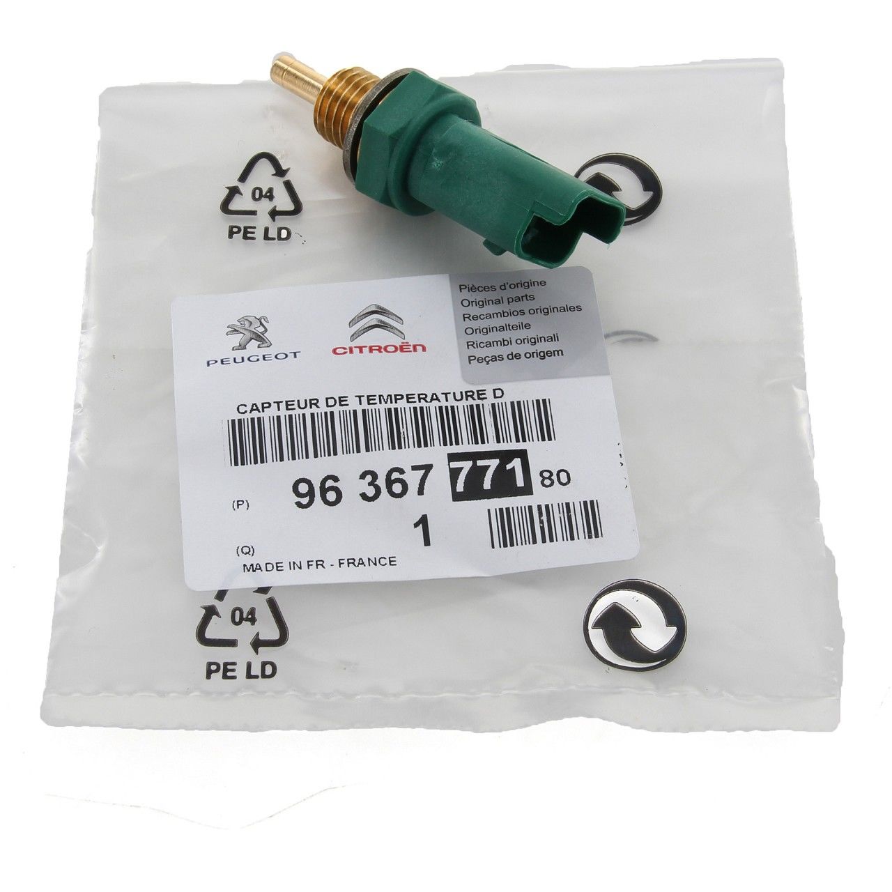 Peugeot 207 2006-2010 1.4 Benzinli Hararet Müşürü Yeşil Orjinal Psa Marka 9636777180