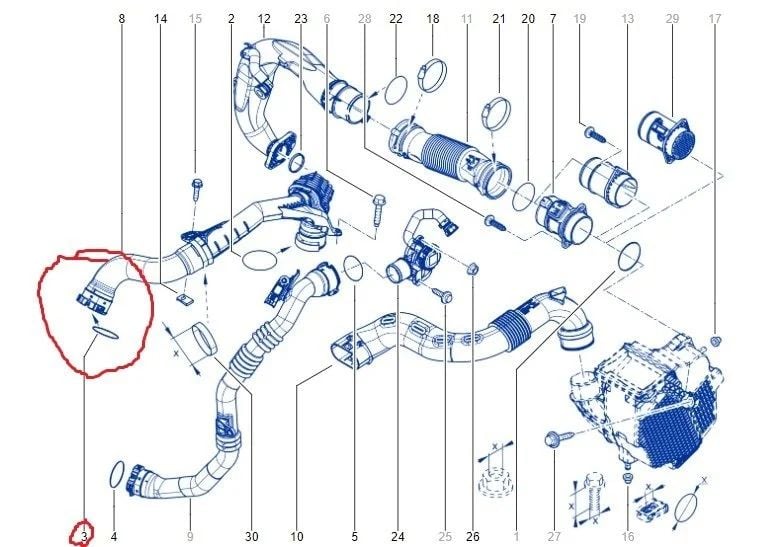 Renault Clio IV 1.5 DCİ  2012 - 2018 Turbo Boru Conta Oringi Mais Marka 7701071316