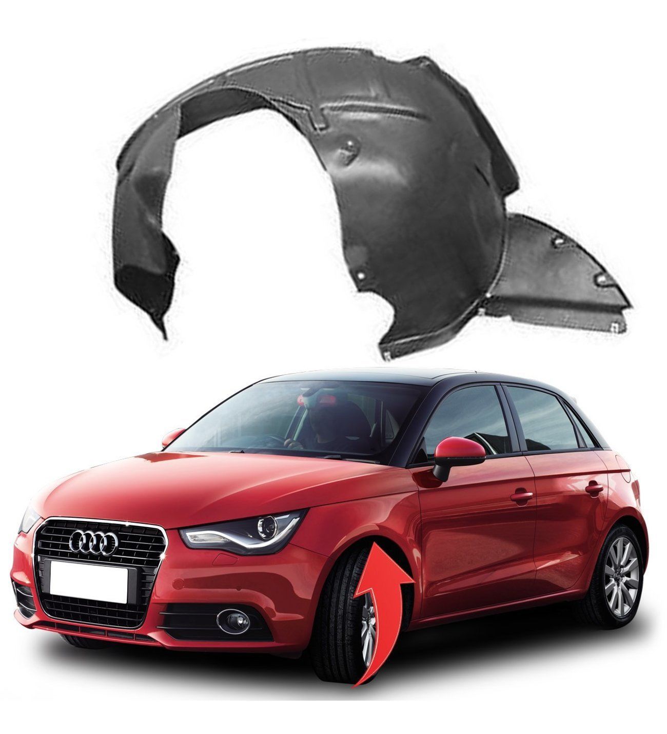 Audi A1 Sol Ön Çamurluk Davlumbazı 2011-2014 Wisco Marka 8X0809961C