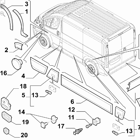 Fiat Ducato Sağ Orta Kapı Çıtası Opar Orjinal 2024 Model Ve Sonrası  735760057
