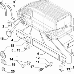 Fiat Ducato Sağ Orta Kapı Çıtası Opar Orjinal 2024 Model Ve Sonrası  735760057