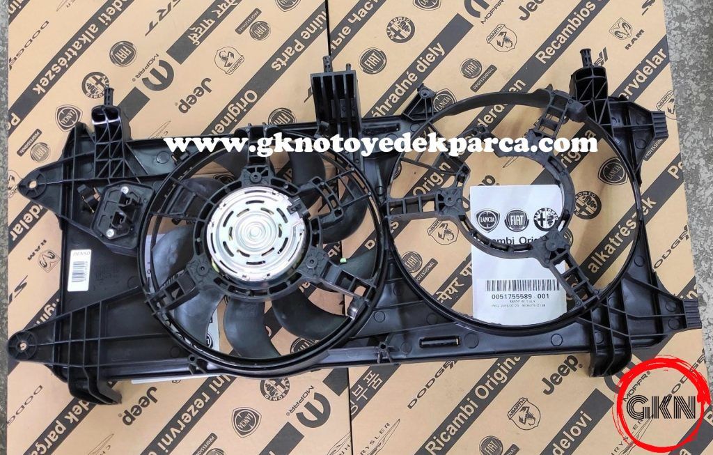 Fiat Doblo 1.3 / 1.9 Dizel Fan Motoru Çift Davlumbazlı Tek Motorlu Opar Marka 51755589