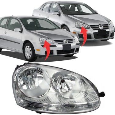 Volkswagen Jetta Sağ Ön Far Camı Wisco Marka 1k6941006r