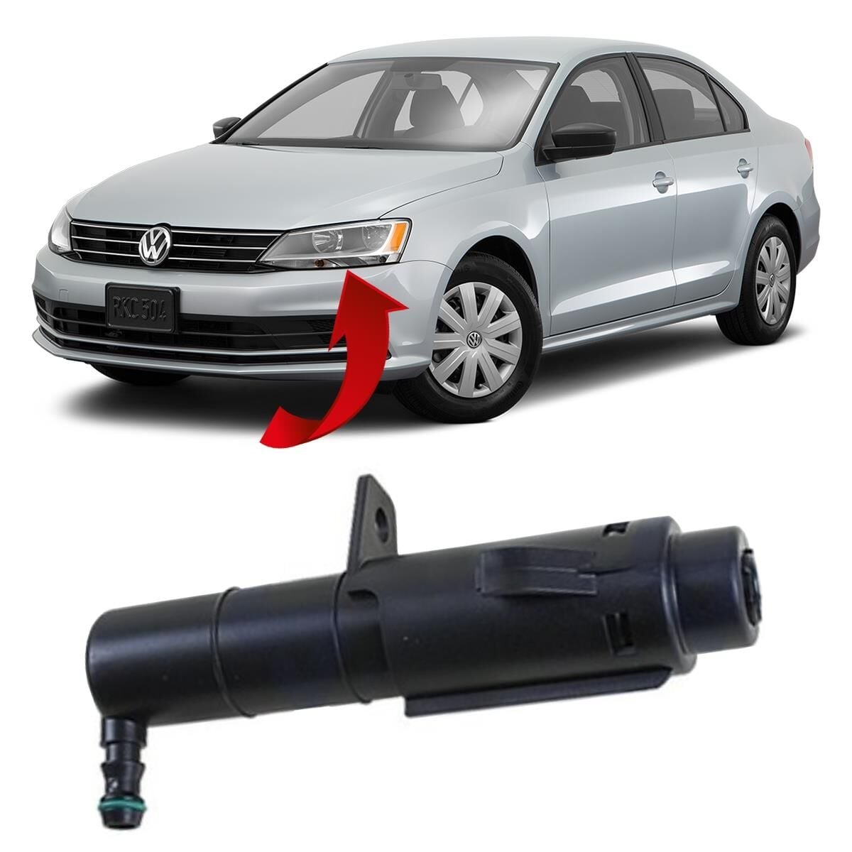 Volkswagen Jetta Sol Far Yıkama Robotu 2015-2018 GKL Marka 5C6955103A