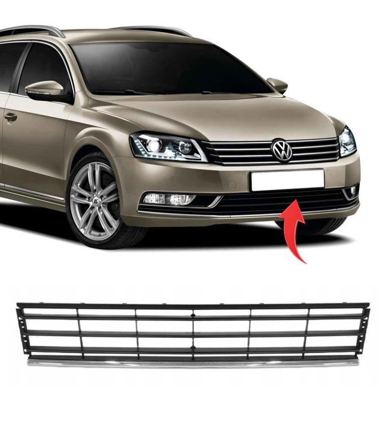 Volkswagen Passat Comfortline Ön Tampon Alt Izgarası 2011 / 2015 Model  Gkl Marka 3Aa853671A