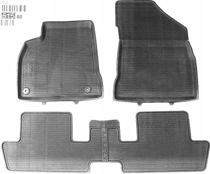 Peugeot 3008 Kauçuk Paspas Takımı Psa Orjinal 1609351580