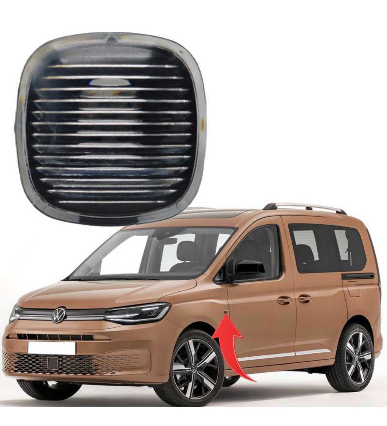 Volkswagen Caddy Çamurluk Sinyali Füme 2021 / 2024 Model Gkl Marka 2K7949101