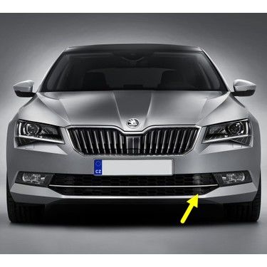 Skoda Süperb Sol Tampon Kapağı Kromlu Siyah 2015 GKL Marka 3V0853665