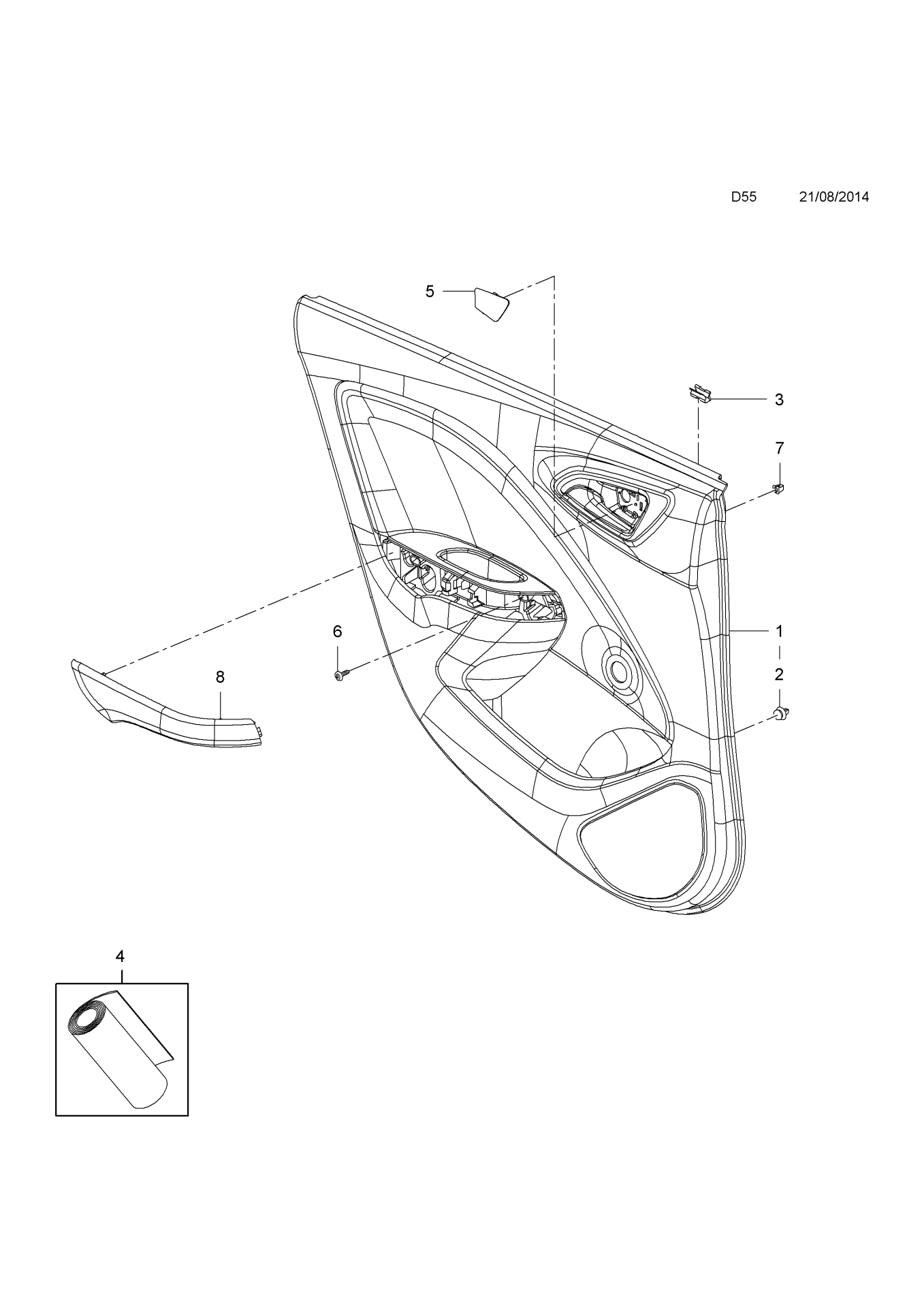 Opel Corsa E Arka Sağ Kapı Çekme Kolu Gm Orjinal 13405218