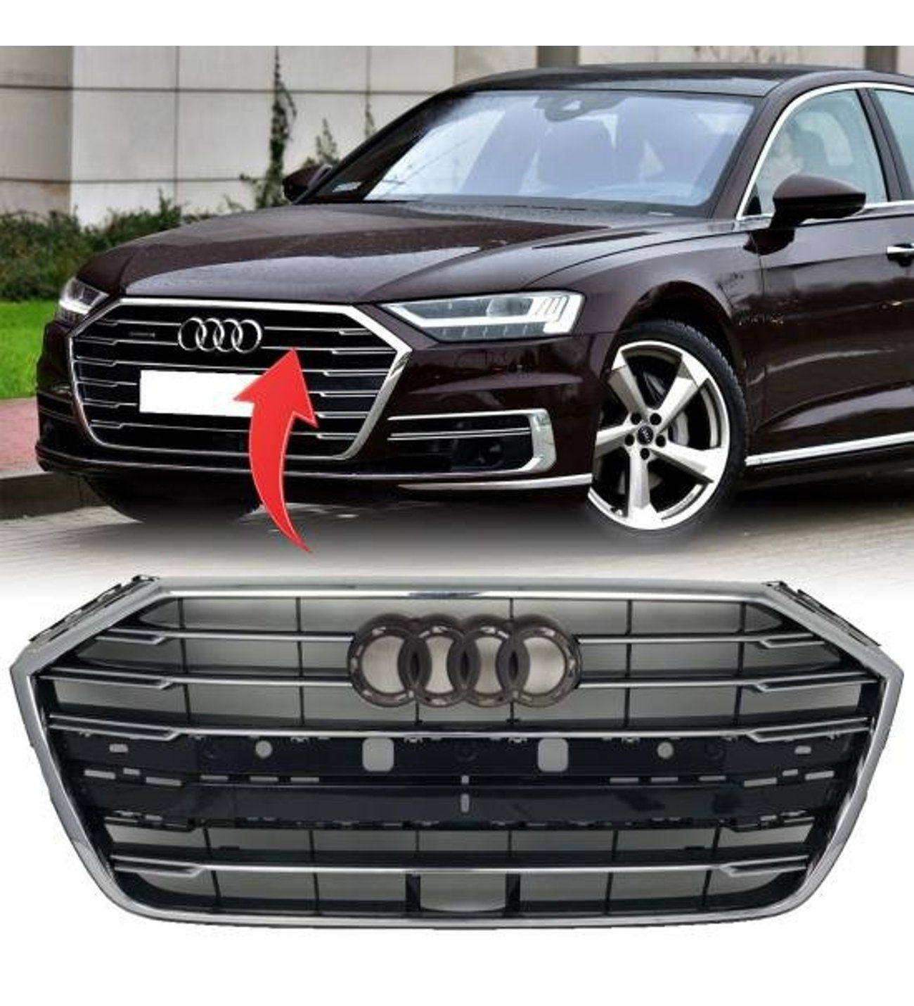 Audi A4 Ön Panjur Kromlu 2005-2008 Wisco Marka 8E0853651J