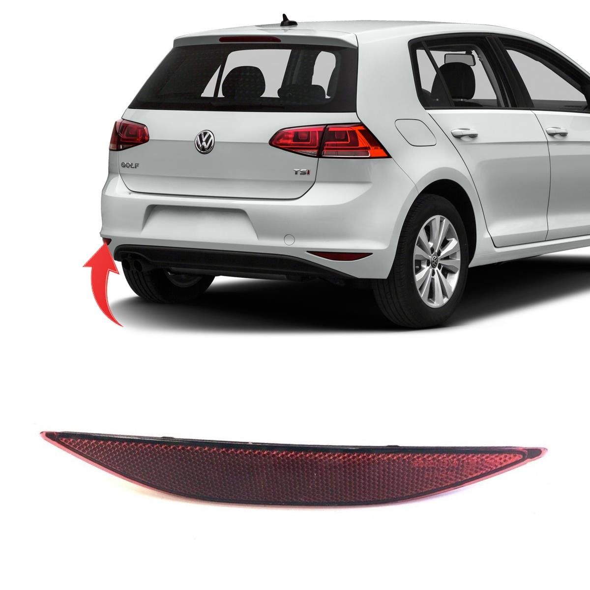 Volkswagen Golf 7 Sol Tampon Reflektörü Karartılmış 2013-2017 GKL Marka 5G0945105A