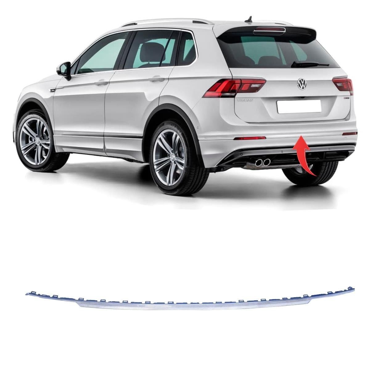 Volkswagen Tiguan Rline Arka Tampon Orta Kromu 2017 Sonrası GKL Marka 5Na853835