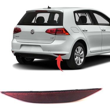 Volkswagen Golf 7 Sağ Tampon Reflektörü Karartılmış 2013-2017 GKL Marka 5G0945106A