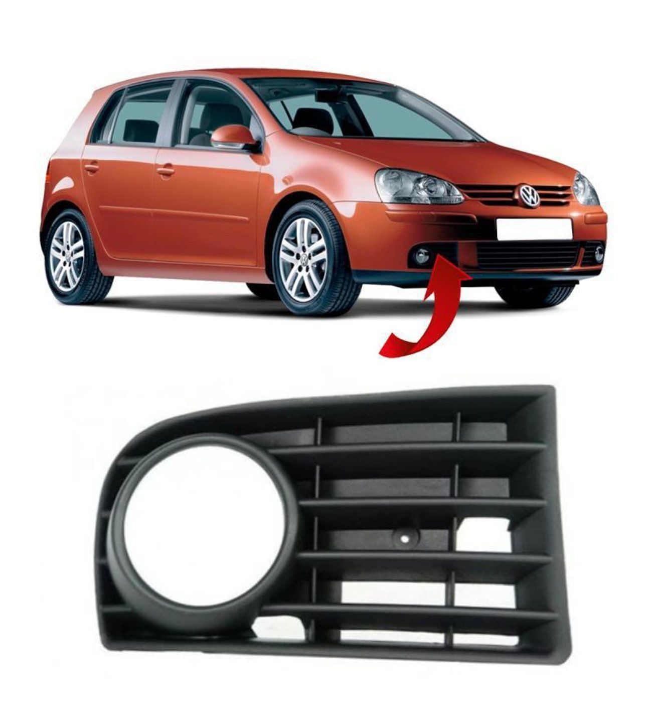 Volkswagen Golf 5 Sağ Sis Kapağı Sisli 2004-2009 Wisco Marka 1K0853666B