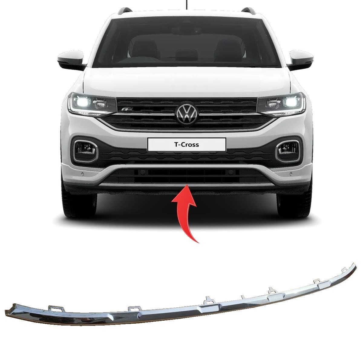 Volkswagen T-Cross R line Ön Tampon Alt Krom Çıta 2019-2023 GKL Marka 2GM853101A
