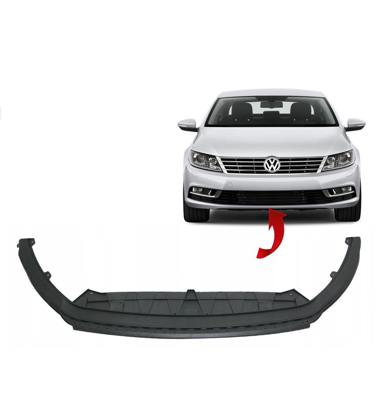 Volkswagen Passat CC Ön Tampon Alt Spoyler 2012 / 2017 Model Wisco Marka 3C8805903A