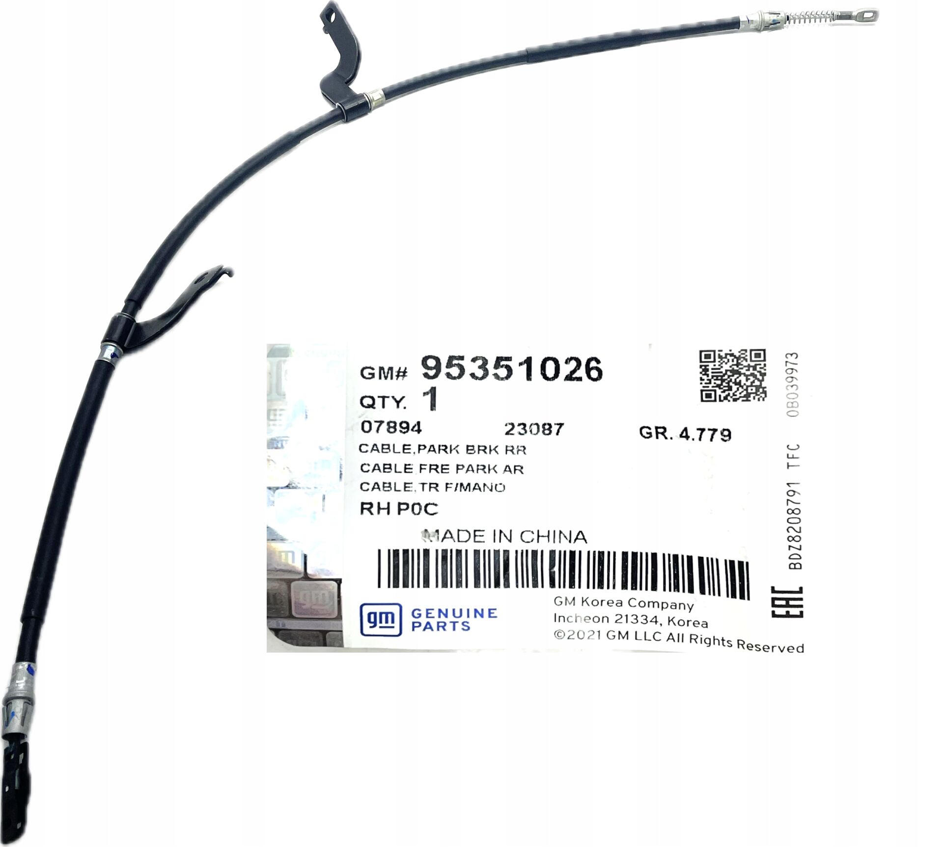 Chevrolet Captiva C140 Kasa Sağ El Fren Teli Gm Orjinal 95351026