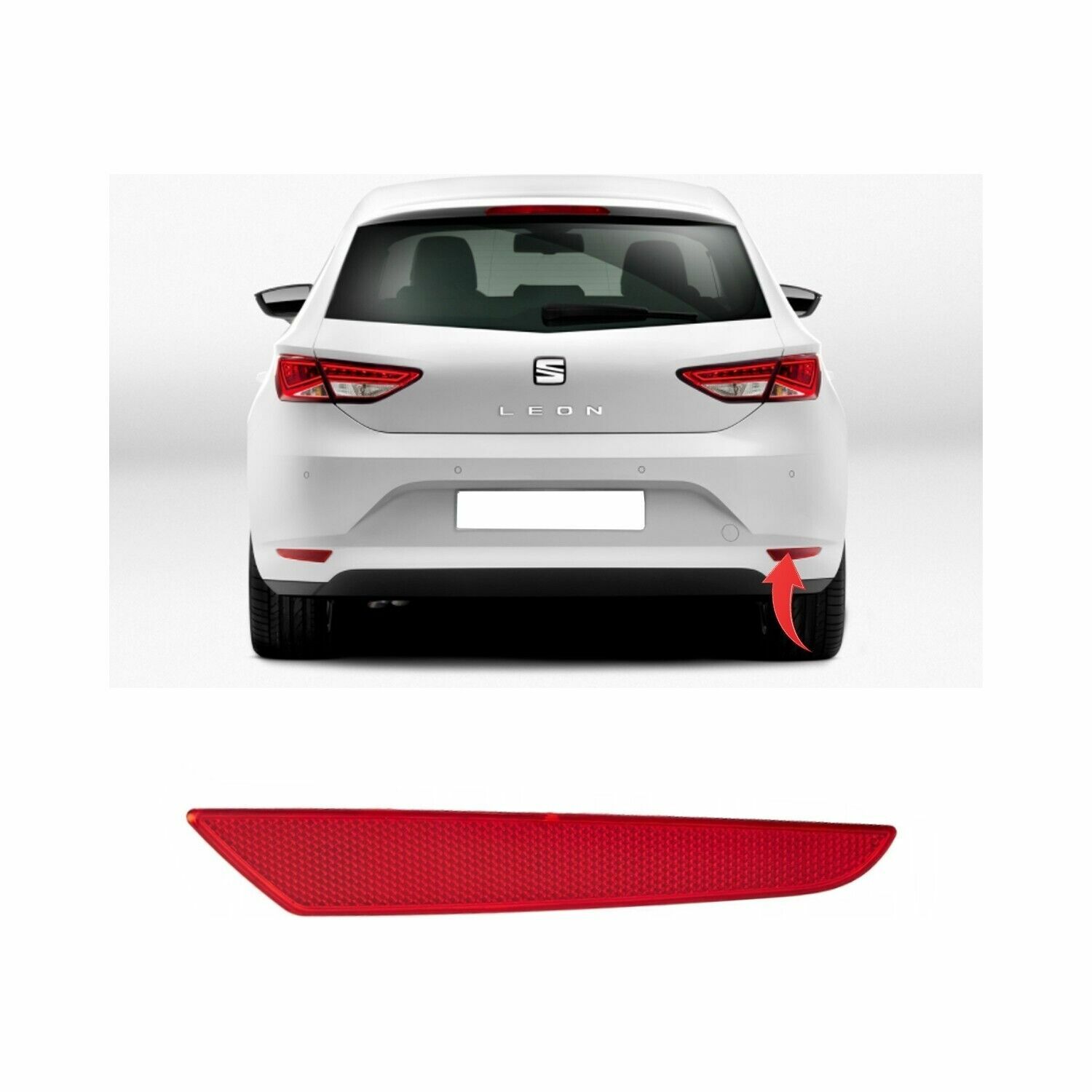 Seat Leon Arka Tampon Sağ Reflektörü İthal 2013 / 2016 Model 5F0945106F