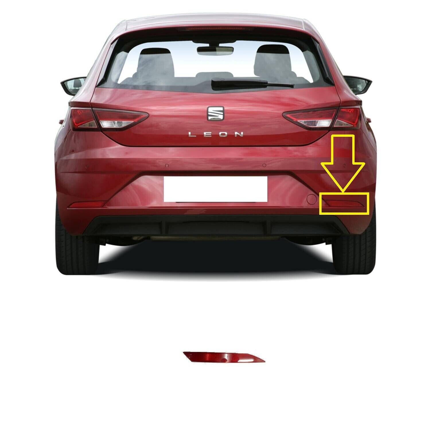 Seat Leon 3 Arka Tampon Sağ Reflektörü İthal 2017 / 2021 Model 5F0945106H