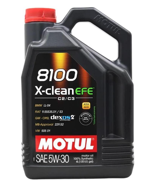 Motul 8100 X-Clean Efe 5w30 Dexos 2 Partikülü Motor Yağı 5LT 2023 Üretim