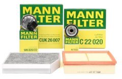 Mercedes W176 Kasa A180 Dizel Periyodik Bakım Filtre Seti Mann Marka CUK26007 - W7032 - C22020 - WK82022