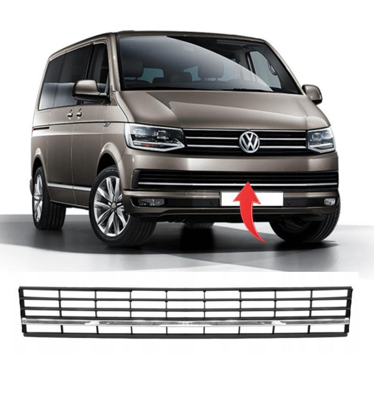 Volkswagen Transporter T7 Orta Izgara Kromlu 2015 Sonrası GKL Marka  7E5853678
