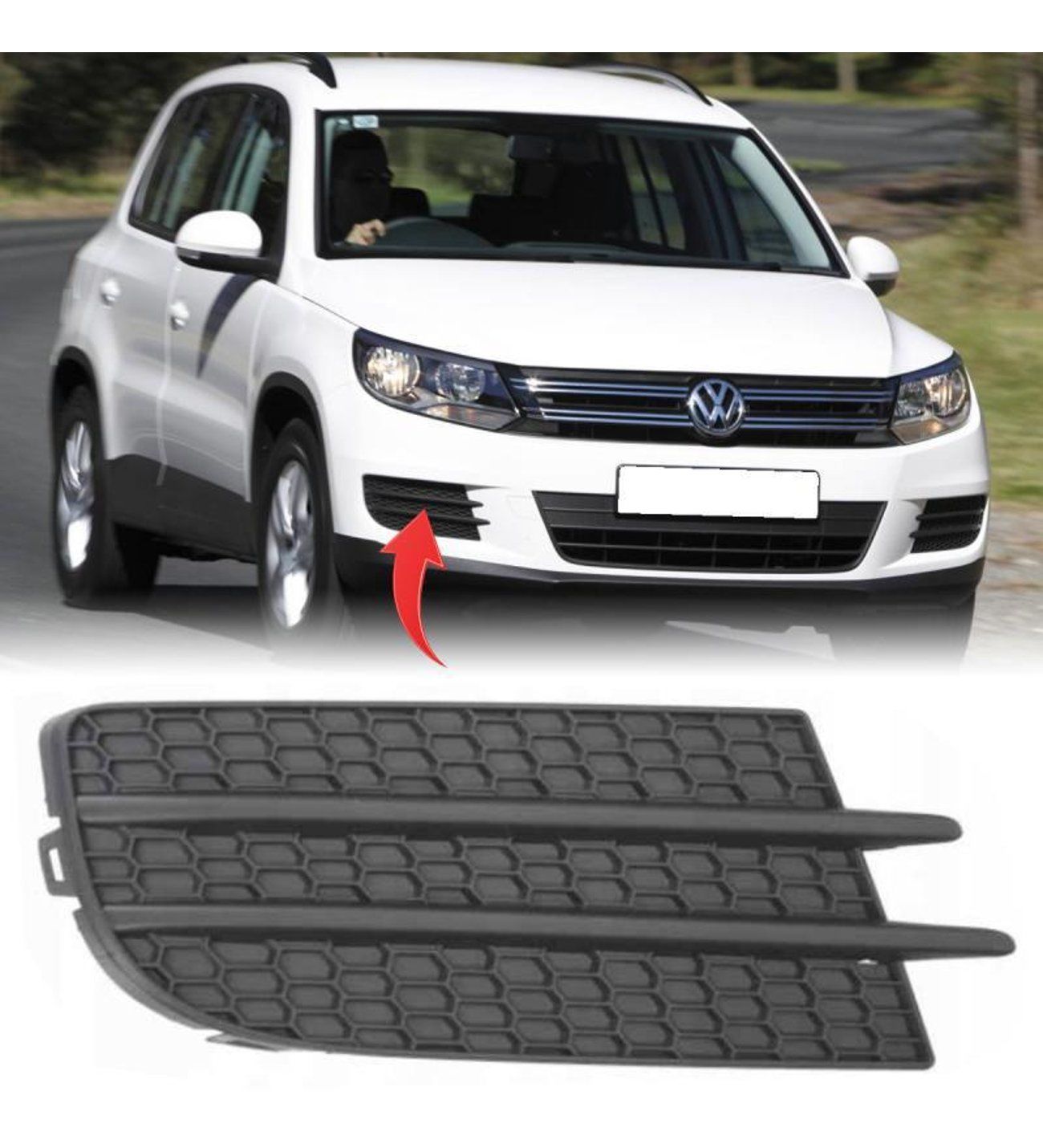 Volkswagen Tiguan Ön Tampon Kapağı Sağ Sissiz 2012-2018 Wisco Marka 5N0853666D