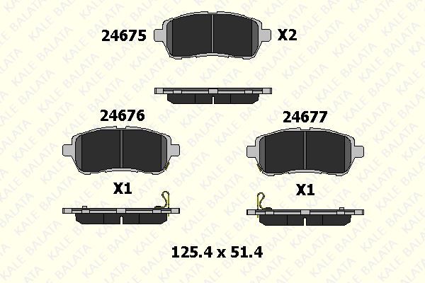 Ford Fiesta 2008-2018 Ön Fren Balata Takım Kale Marka 2467516505 - ME8V5J2K021AB