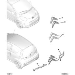 Citroen C1 Arka Bagaj Arması PSA Orjinal 7810.N9