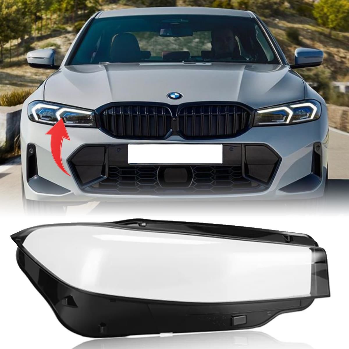 Bmw 3 Serisi G20 Lci Sağ Far Camı 2022 Sonrası GKL Marka 63115A4F756