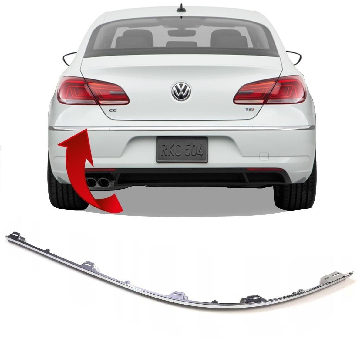 Volkswagen Passat Cc Sol Arka Tampon Nikelajı 2012-2017 GKL Marka 3C8807459B