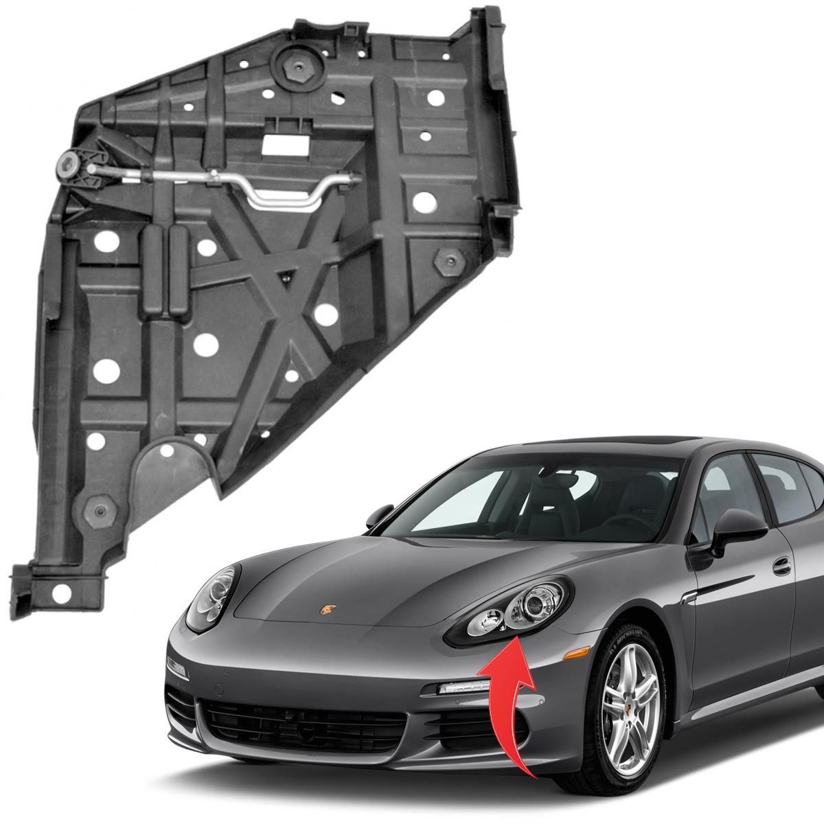 Porsche Panamera Sol Far Alt Tablası 2014-2016 GKL Marka 97063107302
