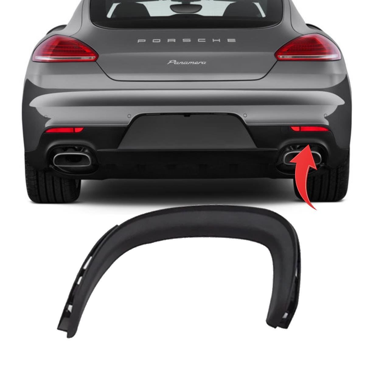 Porsche Panamera Sağ Egzoz Çerçevesi 2014-2016 GKL Marka 97050535200