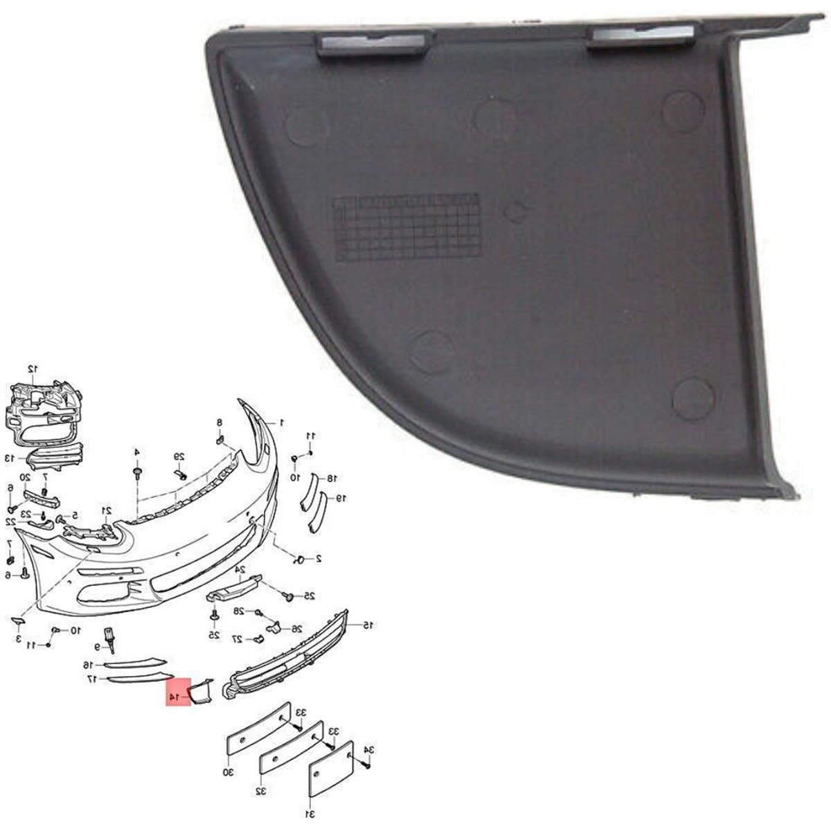 Porsche Panamera Ön Tampon Kapağı Sağ 2014-2016 GKL Marka 97050554403
