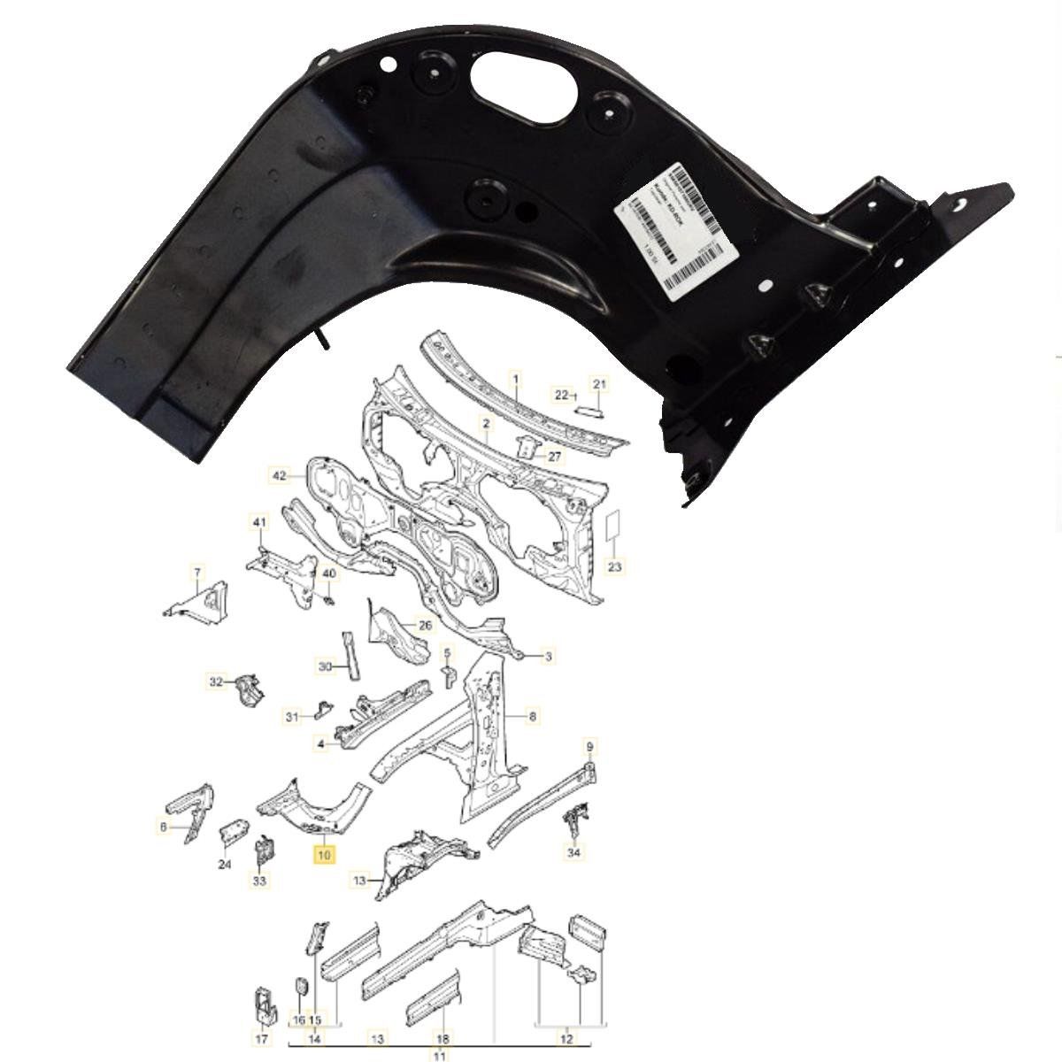 Porsche Cayenne Sol Far Braketi Çamurluk 2011-2015 GKL Marka 95850107100