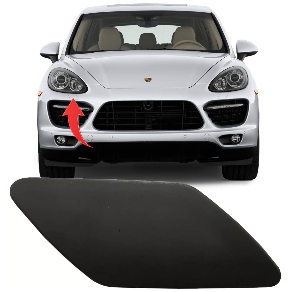 Porsche Cayenne Sağ Far Yıkama Kapağı 2011-2015 GKL Marka 95862830300