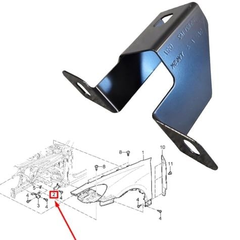 Porsche Cayenne Sol Ön Çamurluk Bağlantı Braketi 2011-2014 GKL Marka 95850316100