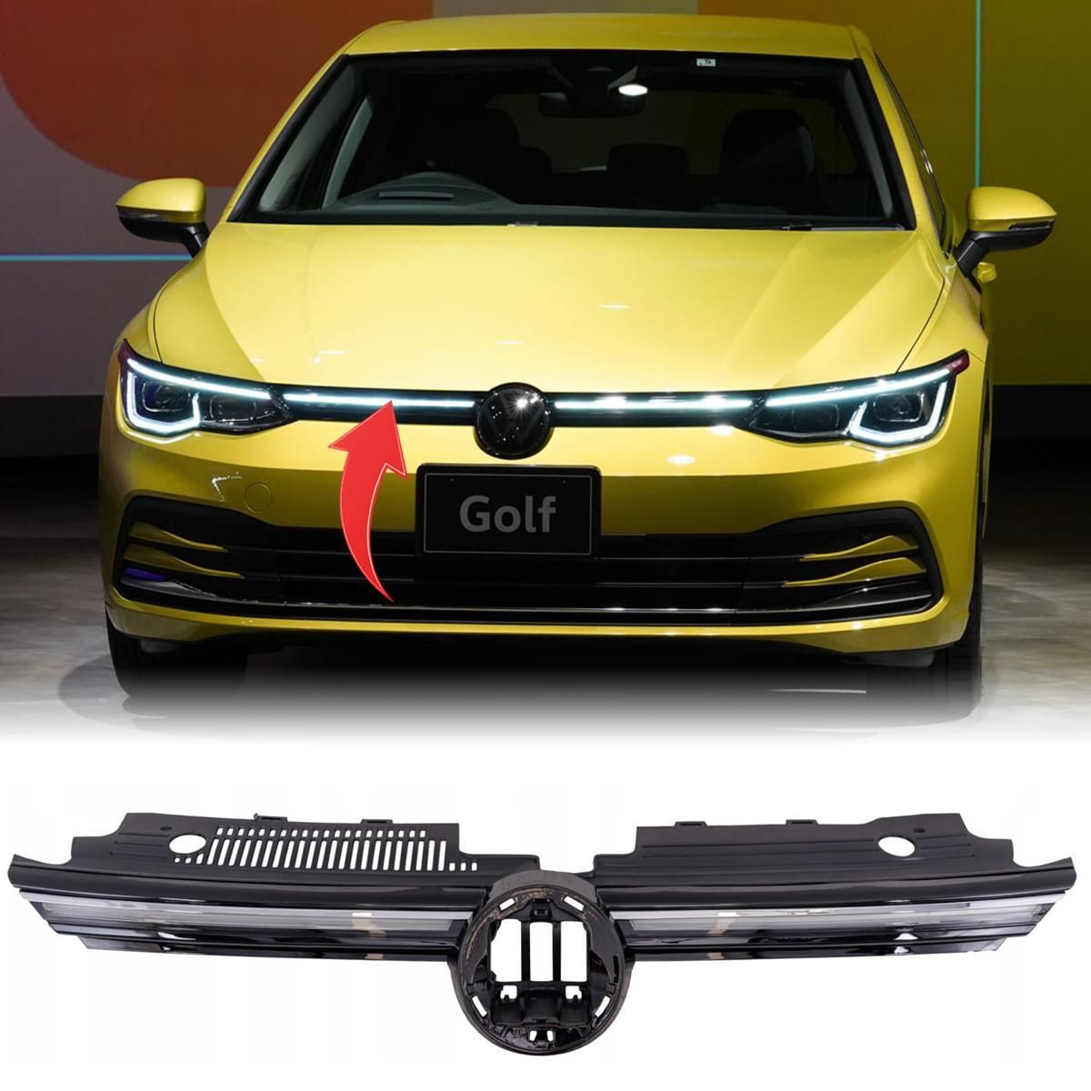 Volkswagen Golf 8 Ön Panjur Beyaz Kayar Ledli 2021-2023 GKL Marka 5H0853653