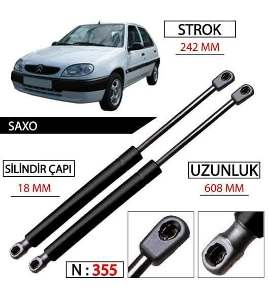 Citroen Saxo Bagaj Amortisör Takımı 1996 - 2003 İthal Ürün 8731C0